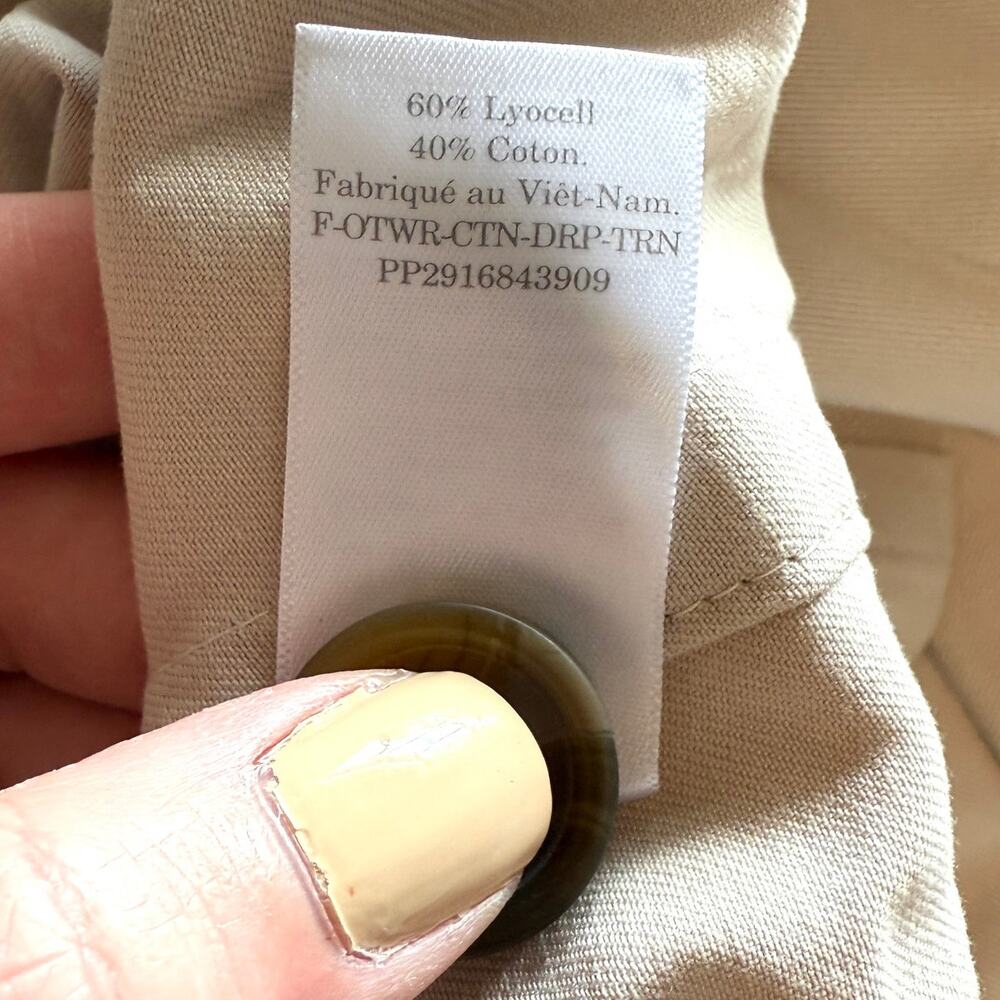 Everlane The Drape Trench Coat In Sandstone Size XS New - Picture 13 of 13
